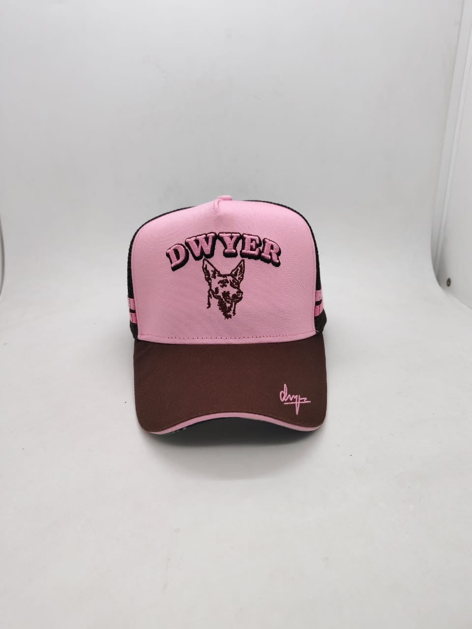 Dwyer Trucker Cap - Baby Pink & Brown