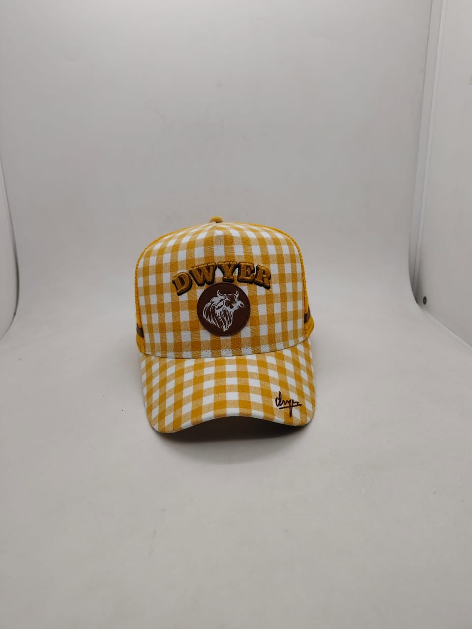 Dwyer Trucker Cap - Yellow & White Checkered